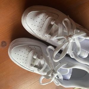 Nike Big Kids’ Air Force 1 Low Casual Shoes in White